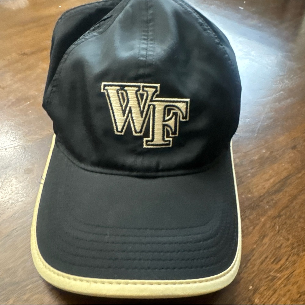 Nike  dri-fit wake forest Black Cap with Gold WF Logo